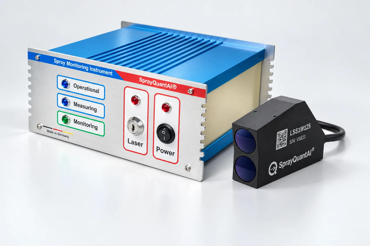 SprayQuantAI® SQA1 with LSS1 measurement probe and ZEON control unit